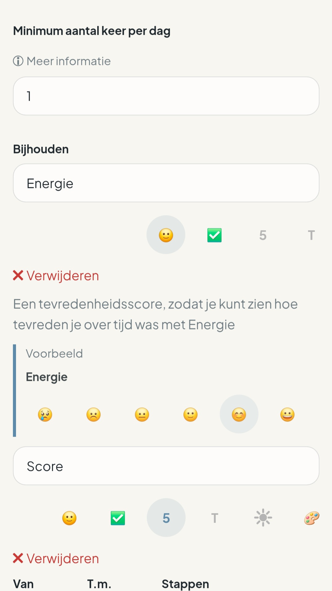 Datapunten instellen