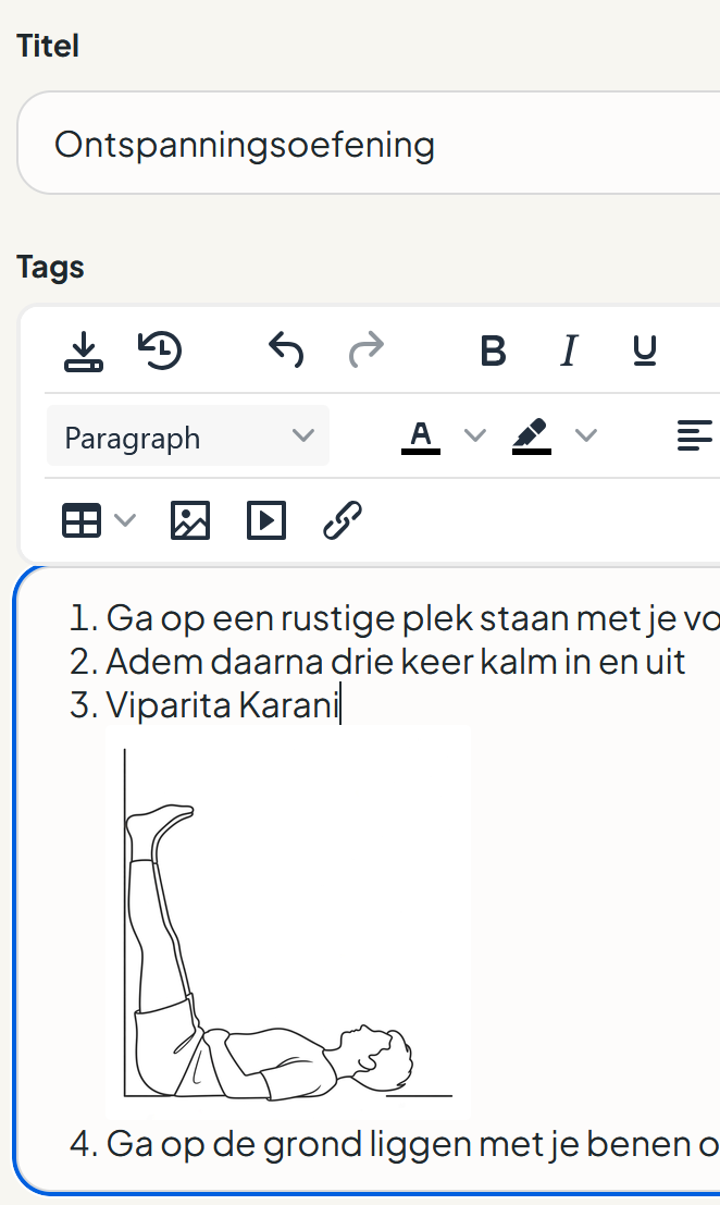 Een hand-out toevoegen