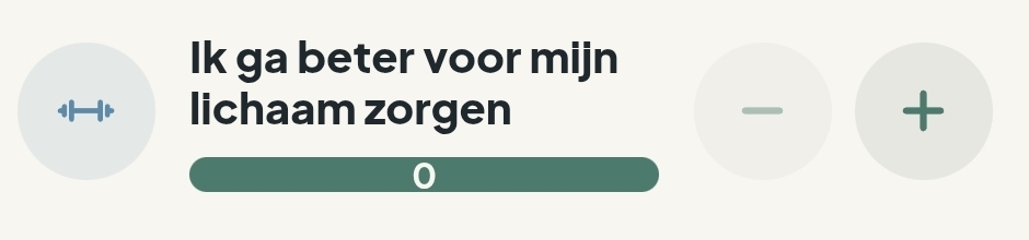 Een voornemen zonder doelaantal instellen