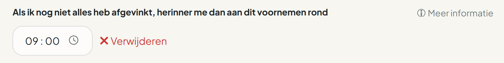 Een voornemen toevoegen herinneringen