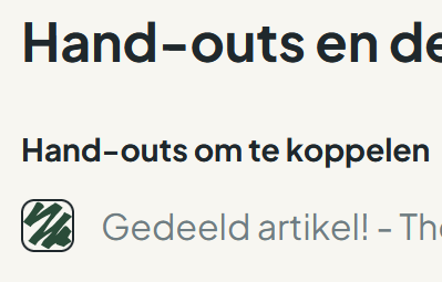 Hand-out toevoegen tijdens het bewerken van een voornemen