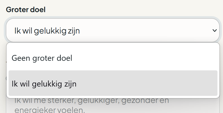 Een groter doel instellen