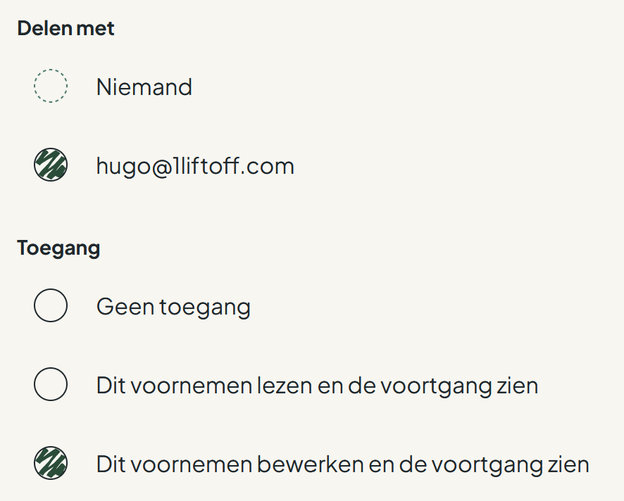 Delen en permissies instellen